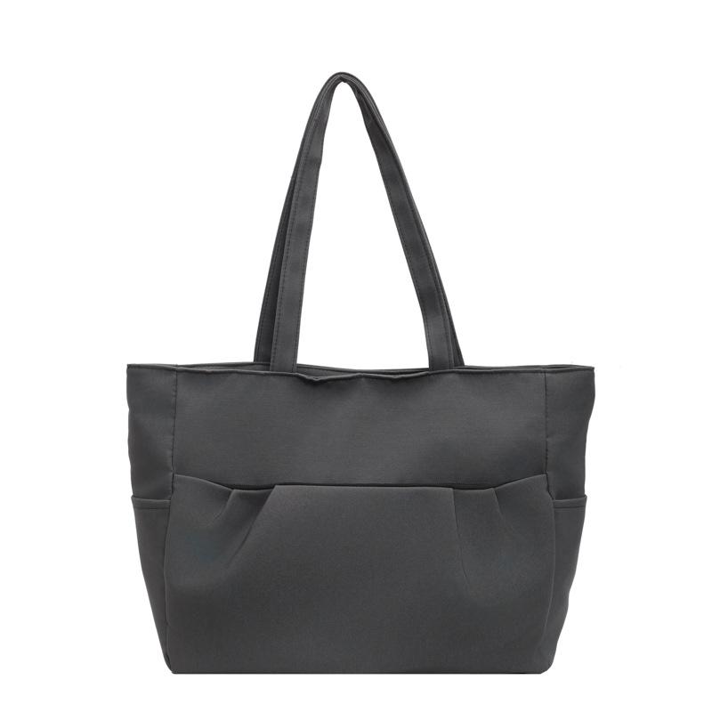 Новая сумка-тоут, большая вместимость, однотонная сумка-тоут, простая, студенческая, универсальная, сумка-мессенджер для поездок на работу через плечо