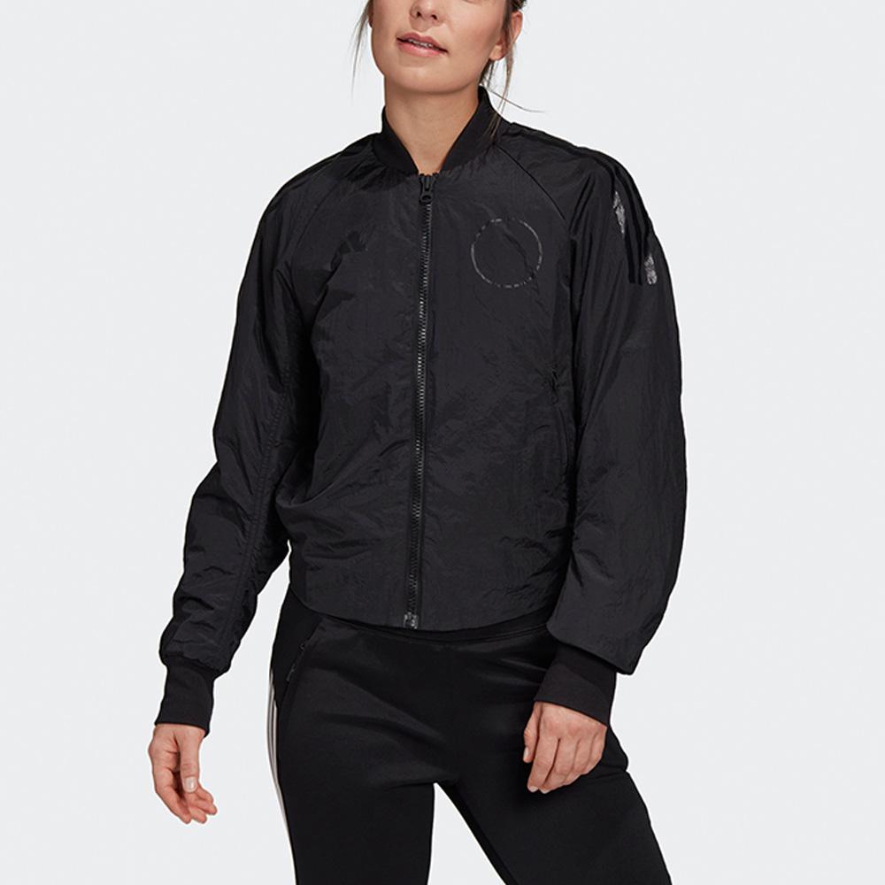 adidas Однотонная спортивная повседневная бейсбольная куртка женская куртка черная FN1517