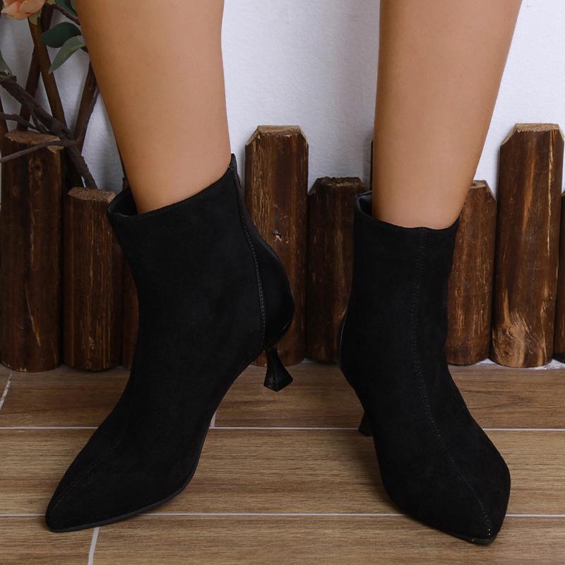 Леопардовый заостренный носок женские зимние ботильоны замшевые на среднем каблуке сексуальная обувь зимние модные ботинки челси 2024 года трендовый дизайнер Botas Mujer