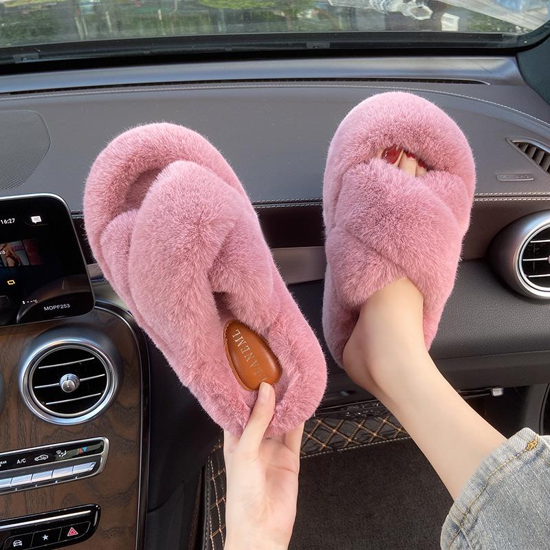 Soft Plush One-word Female Mop with Sponge Cake Bottom, Outer Wear, Home Large Size Plush Mop