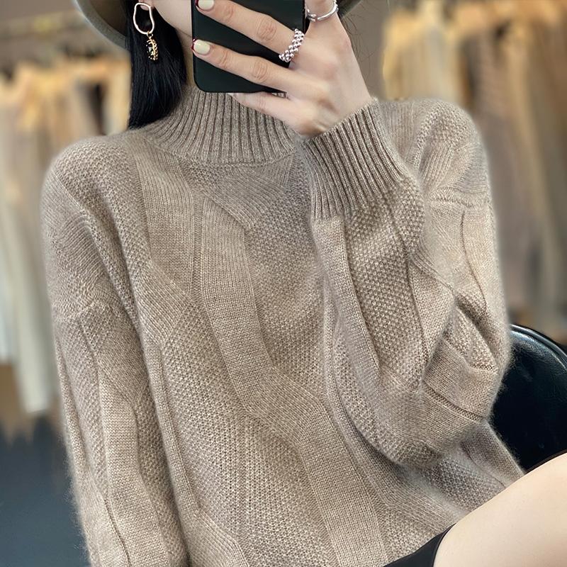 Женский кашемировый свитер Qinghe кашемир 30% кашемир 70% шерсть осенне-зимний пуловер теплый и модный