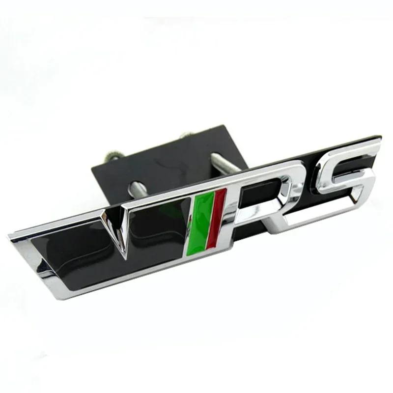 JIYQ3 VRS Logo Car Front Grille Emblem Metal Badge Decoration for Skoda Octavia Rs Fabia Rapid Superb Kodiaq Yeti Citigo Vision Kodiak