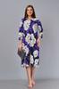Women's Big Size Dress Patterned Viscose Half Sleeve Plus Size Dress