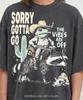 Sorry Gotta Go The Vibes Are Off Comfort Colors® Tshirt, Cowboy Frog Riding Raccoon Retro 90s Graphic, Funny Sarcastic Animal Meme Tee