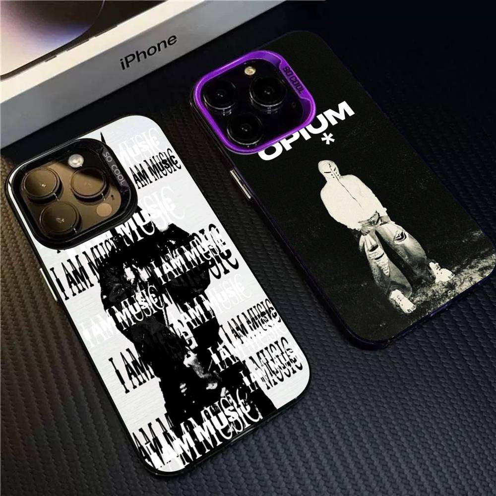 Чехол для телефона Playboi Carti O-Opium Rap Для IPhone 16 15 14 13 12 11 17 Pro Max Plus Цвет Серебристый Корпус