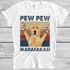 Pew Pew Madafakas Золотистый ретривер Смешной Подарок Футболка 4057