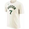 Nike Boston Celtics 2023-24 City Edition Jaylen Brown #7 Crew Neck Letter Print Casual Short Sleeve T-Shirt Men T-Shirt White FN1202-138