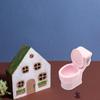 Dollhouse Furniture Mini Toilet Seat Toy Set Collectibles Fashion Bathroom Model Doll Accessories
