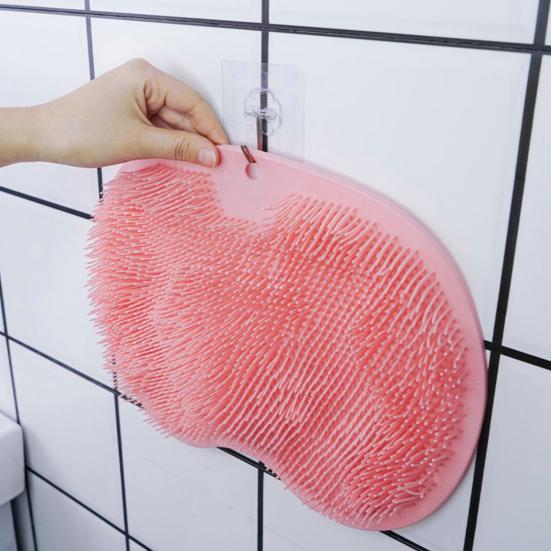 Коврик для ног Глубокая очистка Мойка для ног в душе с массажными щетинками Легко чистить Сушить Снимает усталость Присоски Скраб для ухода за ногами