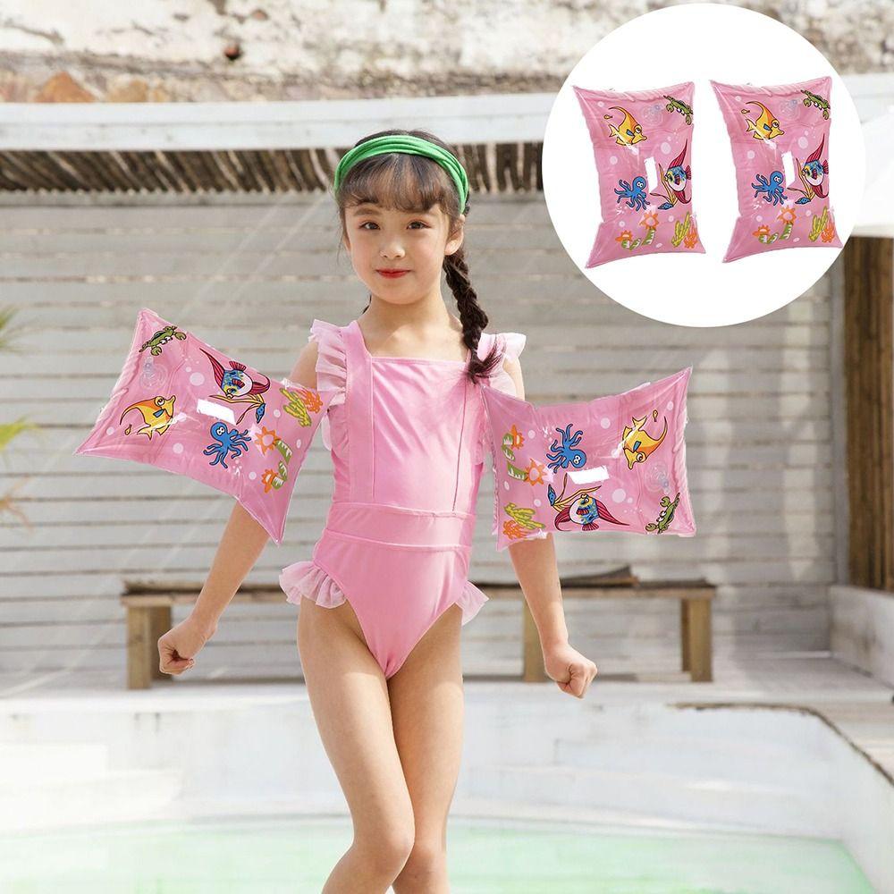 2x Sporting Goods Inflatable Arm Bands Comfortable To Wear Swim Accessory Float Bands Kids Adults