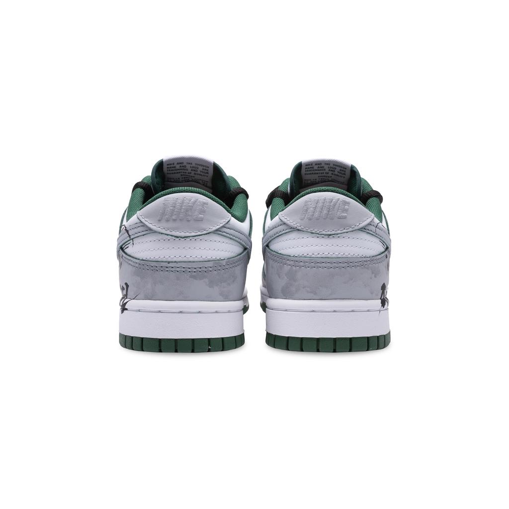 Nike Кроссовки Dunk PU Покрытие Нескользящая и износостойкая подошва Низкие Скейтбордические Обувь Унисекс Черный Серый Белый DD1391-101(Команда28-)