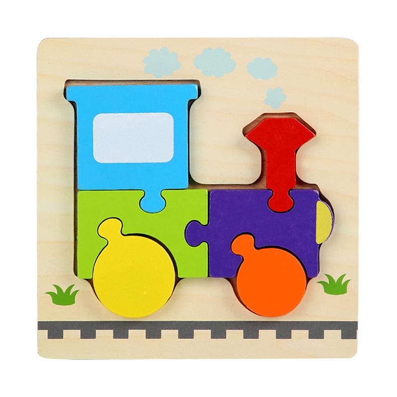 Children's 3D Wooden Animal Puzzle Board - Educational Toy for Early Learning