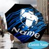 Custom Name Monterrey Football Crest Umbrella Folding Umbrella, Automatic Umbrella - 8-Frame for Travel, Casual Lightweight Personalized Gifts