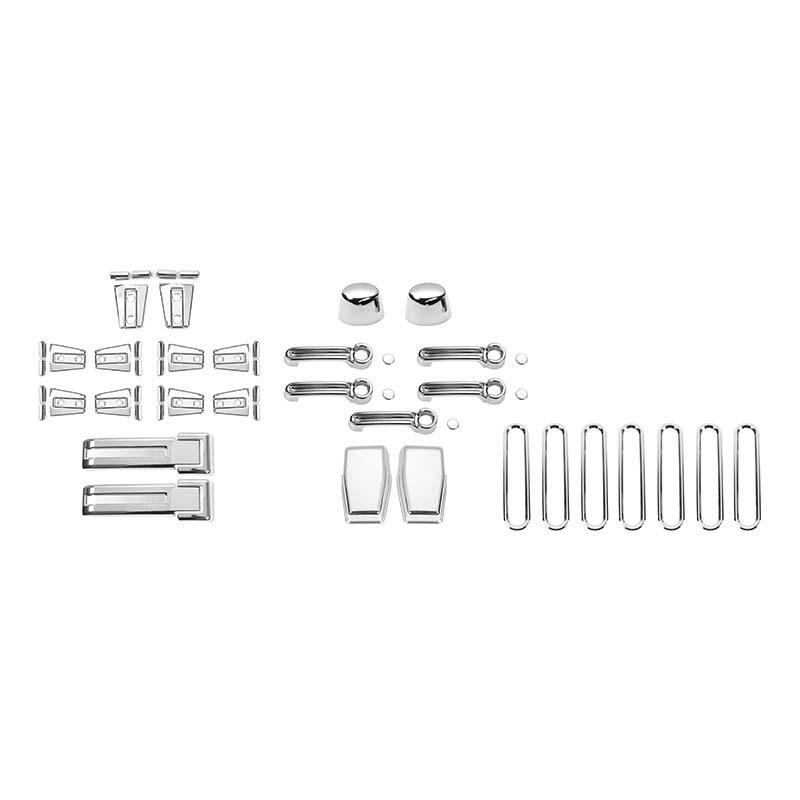 ABS Engine Hood Air Intake Decoration Door Handle Shell Cover Tailgate Glass Hinge Stickers For Jeep Wrangler JK 2007-2017 Interior Accessories