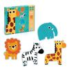 DJECO Primo Puzzle in the Jungle 2 Year Old Jigsaw Puzzle Animal для детей 3 части 4 части 5 частей 6 частей Развивающая игрушка Подарок DJ07135