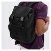 COACH League 29 Drawstring and Quick Buckle Closure Leather Backpack Large Men's Black