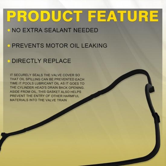Engine Valve Cover Gasket Set wGrommets for 01-05 Honda Civic 17L SOHC L4 EOA