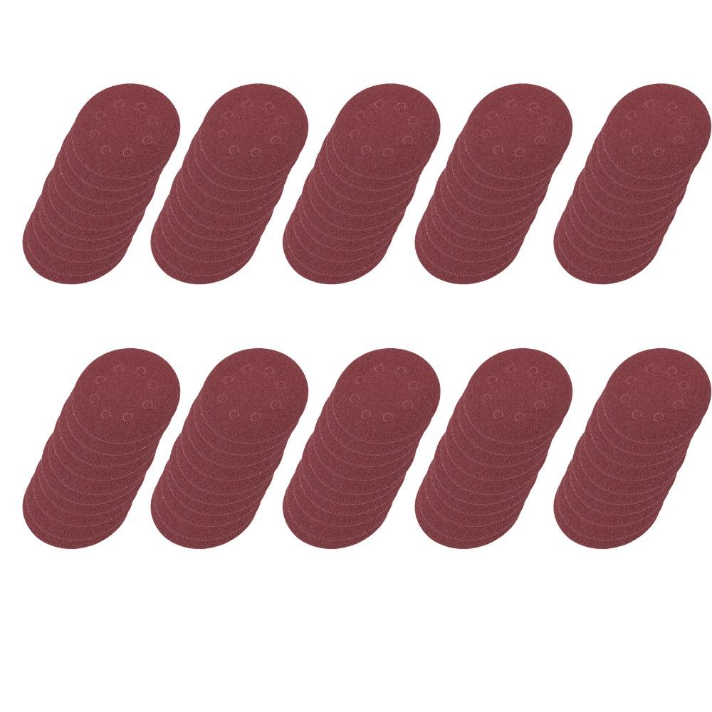 100pcs 8 Holes Dust Extraction Polishing Sandpaper Discs Sandpaper Sheet Automotive Finishing
