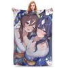 Uma Musume Pretty Derby Одеяло Флис Весна/Осень Многофункциональное Легкое Плед для Дивана Улицы Плюшевое Тонкое Одеяло