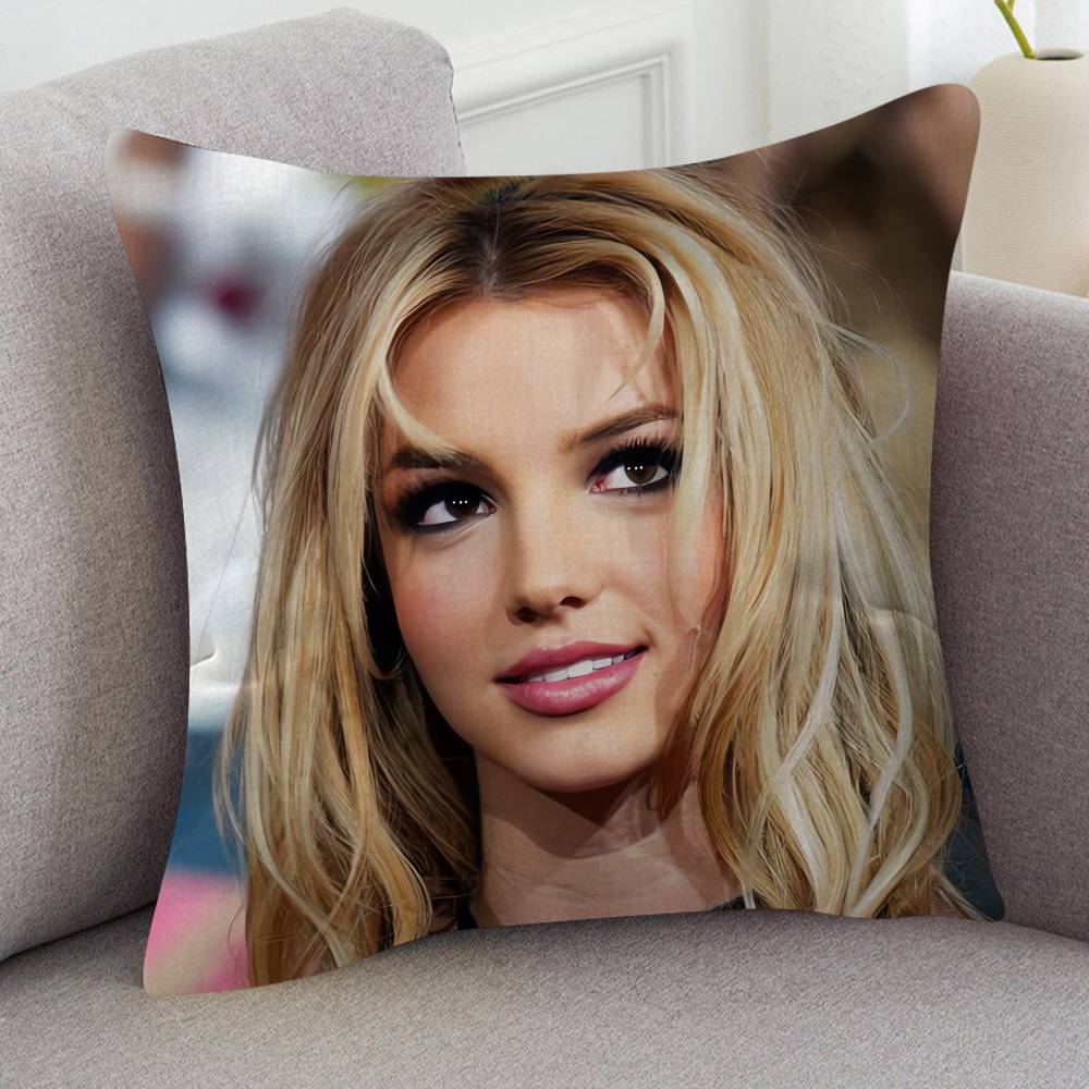 Singer Britney Jean Spears Cartoon Series Square Pillowcase Soft Waist Sofa Cushion Cover Bedroom Room Pillowcase