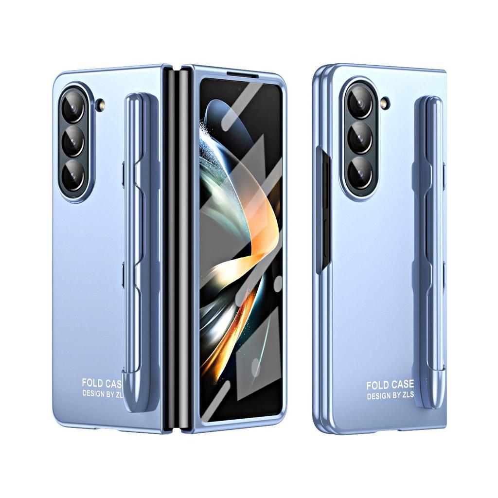 Чехол на 360 градусов с покрытием на петлях для Samsung Galaxy Z Fold 5 с держателем для ручки, противоударный защитный чехол для брони Z Fold 4 3, защитный чехол