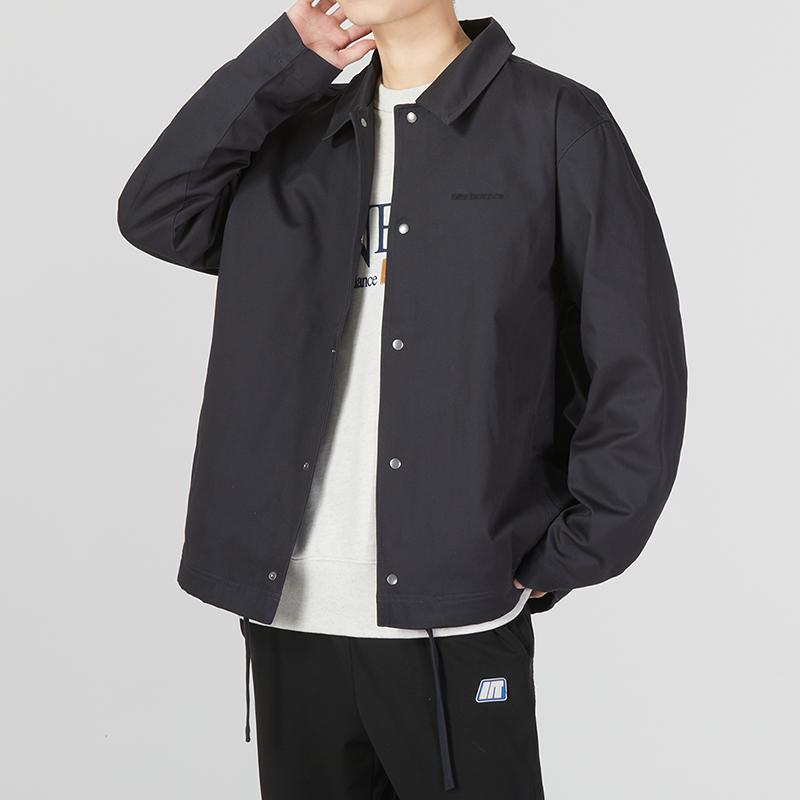 New Balance Куртки Мужские Черные Лацканы Умеренные Другие (унисекс) Куртки MJ23552 PHM