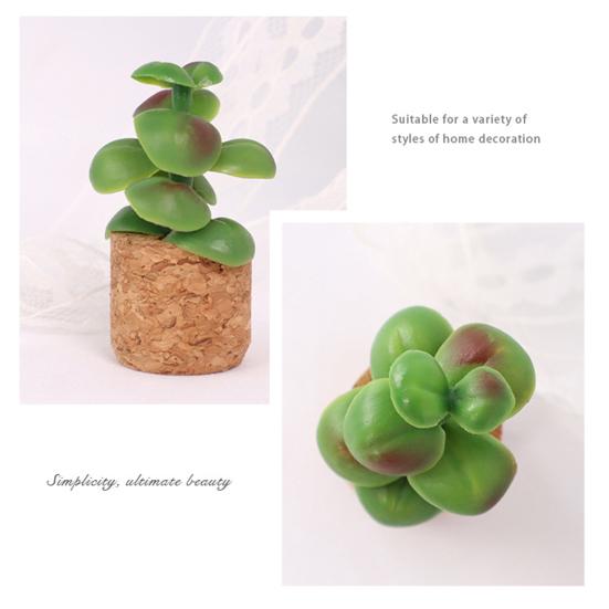 Yousheng Artificial Potted Succulents Plants Refrigerator Magnet Home Office Kitchen Locker Fridge 3D Miniature Cork Pot Fake Plants Magnetic