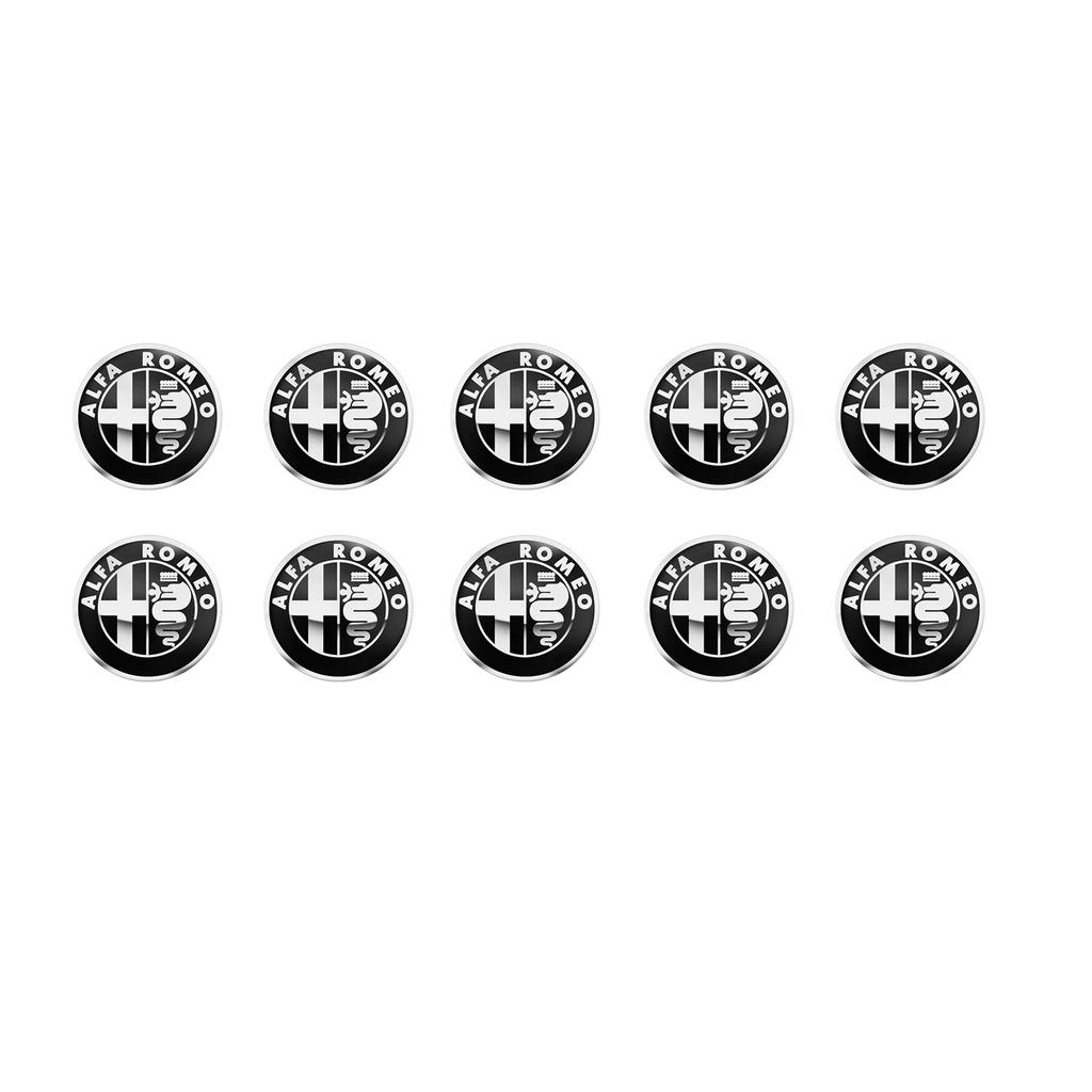 YYCE3 14mm Aluminium Metal Car Key Emblem Stickers For Alfa Romeo Giulietta GT 159 147 156 Mito Brera Giulia F1 Stelvio Volante