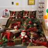 Рождественская цифровая печать 3D-печать полиэстеровая наволочка пододеяльник набор из двух или трех предметов
