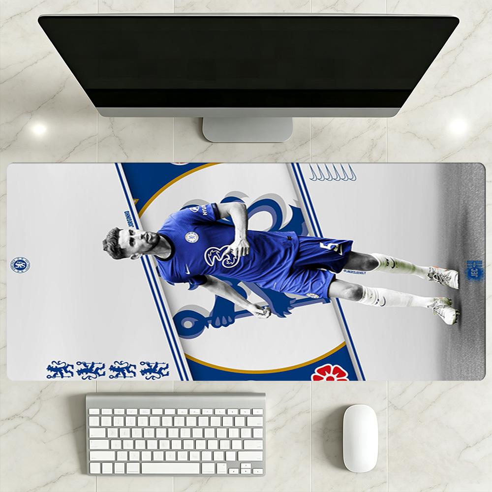Chelsea Fc Football Player Large Mouse Pad Keyboard Mat Study Desk Mat Non-Slip Rubber Base Office Desk Accessory