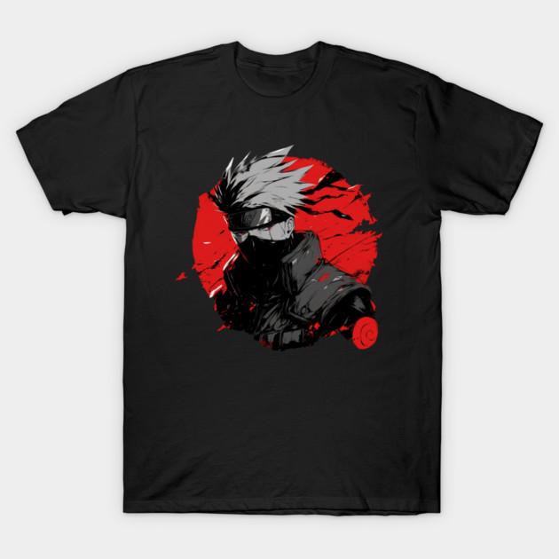 Азиатский размер Хлопковая унисекс футболка Печать на футболке футболка kakashi Печать без вырезания Обычная посадка