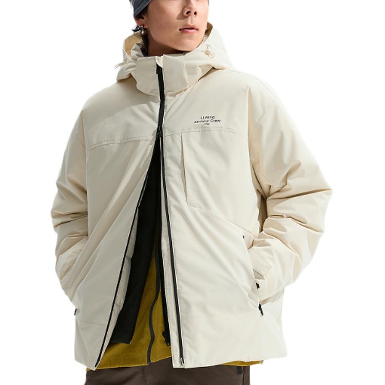Мужская пуховая куртка Li Ning Rock White Gray AYMU249-1