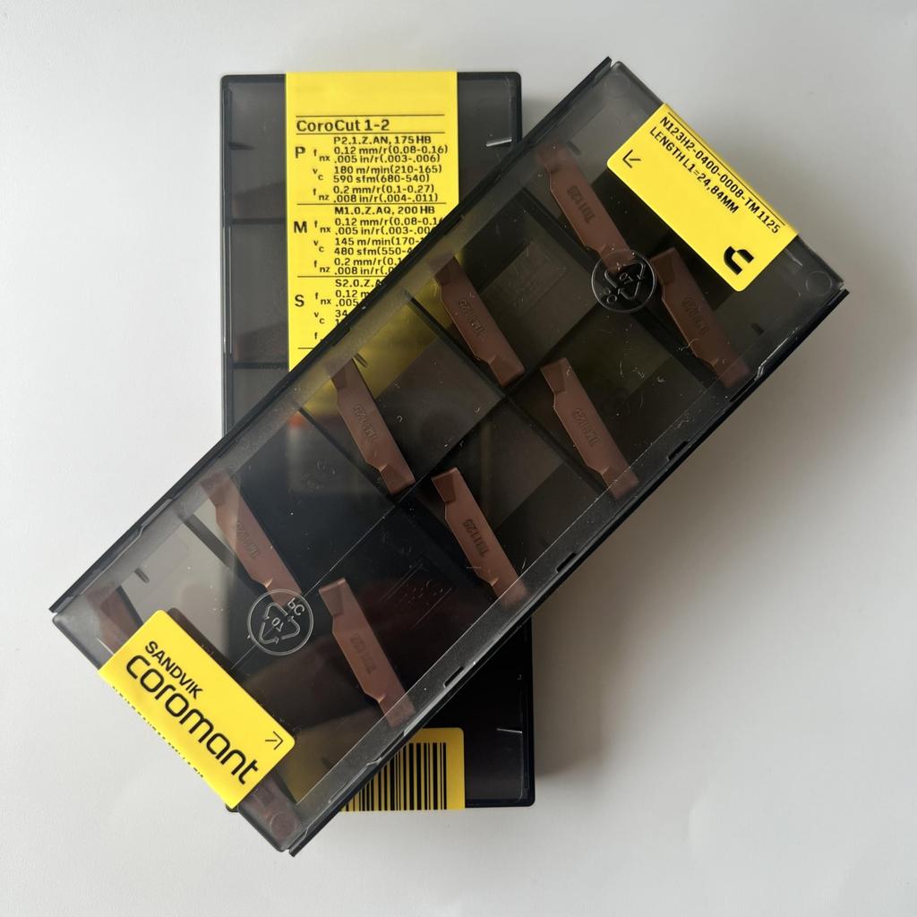 Sandvik / N123H2-0400-0008-TM 1125 / Оригинальная шведская пластина из твердого сплава 10 шт