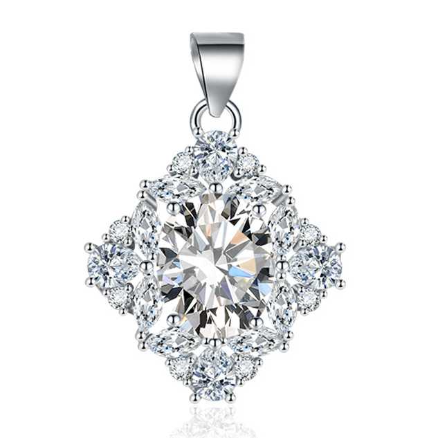 Sace Gems Классический роскошный циркон для женщин кулон ожерелье ювелирные изделия свадебное обещание вечерние подарок