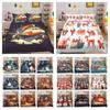 Christmas Printed Bed Cover King Size Polyester Home Textiles Teens Girl Cartoon Superior Bedroom Decor
