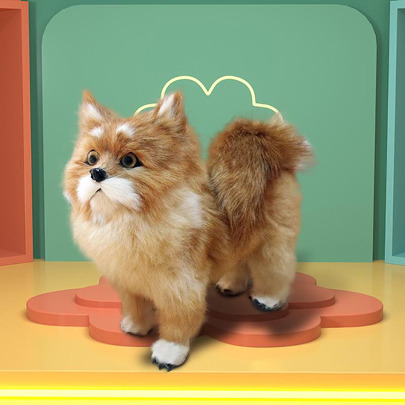 Симпатичная плюшевая собака Хироми, реквизит для фотосъемки, настольный автомобиль, домашний декор, украшение, подарок для детей