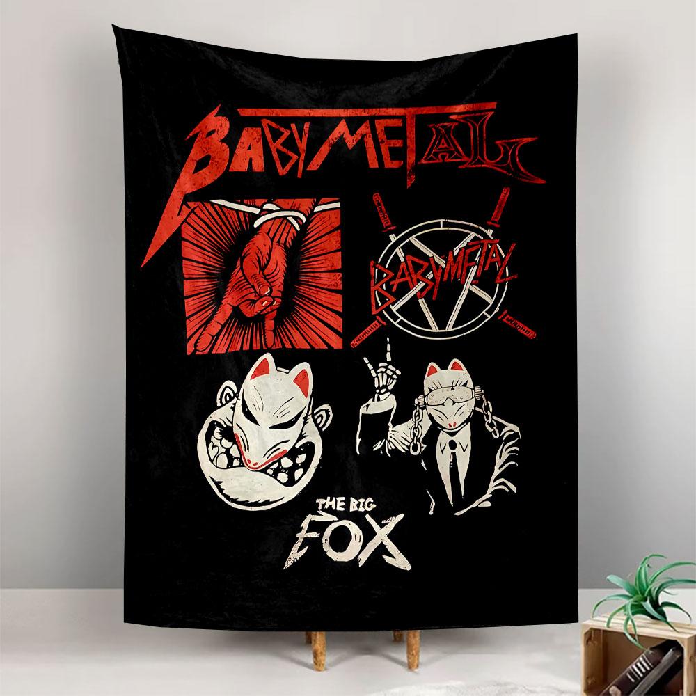 Babymetal The Fox Tapestry Wall Hanging, Japanese Metal Band, Wall Decor for Bedroom Living Room Dorm