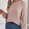 Vintage Autumn Winter Knitwear Cardigan Loose Long Sleeve O-Neck Solid Color Sweater Top
