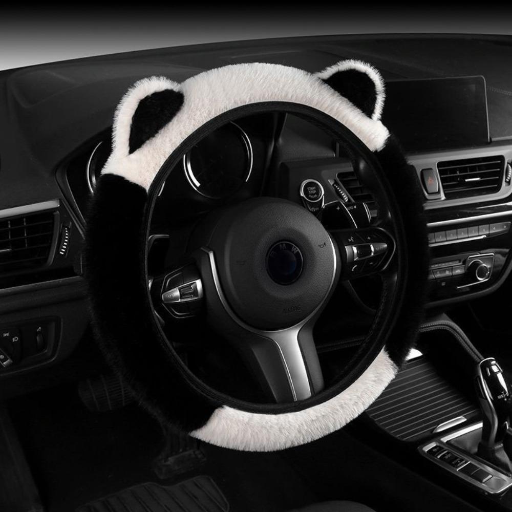Non-slip Cat Ears  Steering Wheel Cover Warm Steering-Wheel Case Plush Steering Cover  Women