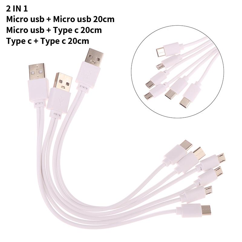 1 шт. Кабель-разветвитель USB папа на Micro USB/Type-C 2 в 1 для передачи данных и зарядки для смартфонов и планшетов Android, двойной Micro USB