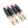 2 Pole Mono 3 Pole Stereo Jack 6.35mm Male Connector Gold-Plated 6.5MM 1/4 Inch Plug Audio Amplifier Microphone Cable Wire