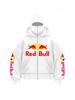 Унисекс худи на молнии с двойным капюшоном Red Bull Print - Хит продаж европейской и американской моды