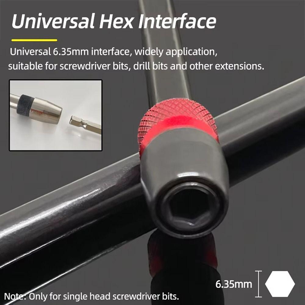 1Pcs 100/150/300mm Self-locking Extension Rod Extended Screwdriver Conversion Head