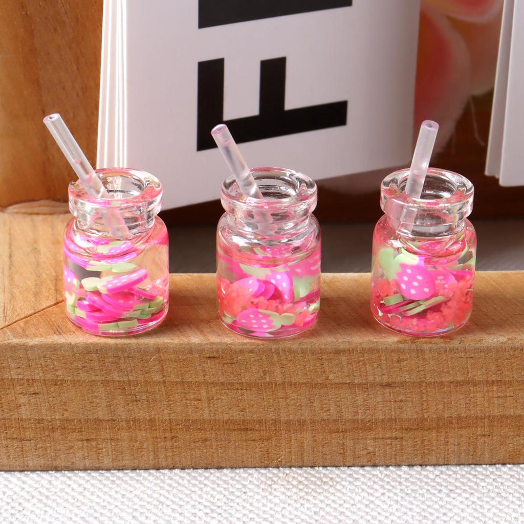 Ручная работа Миниатюрные аксессуары для еды и напитков для кукольного домика: Торт, Сок, Тарелки