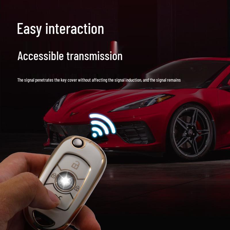 Buick Verano/Excelle Pro Key Cover 2018/2020: Protective Shell with Keychain for Men & Women