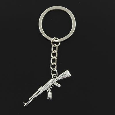 Брелок 44x15 мм, автомат, штурмовая винтовка ak-47, подвески, сделай сам, мужские ювелирные изделия, автомобильный брелок, кольцо, держатель, сувенир для подарка