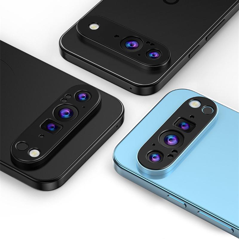 Для Google Pixel 9 Pro XL Роскошный круглый металлический объектив для камеры, стекло, чехол с защитой от царапин, защитное кольцо-бампер, защитное кольцо