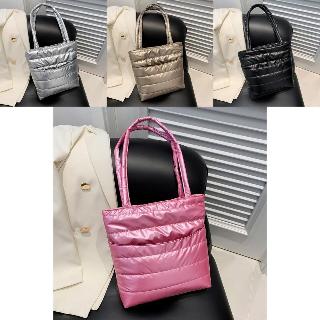 Trendy Street Style Cotton Tote Bag For Women Large Capacity Zippered Handbag