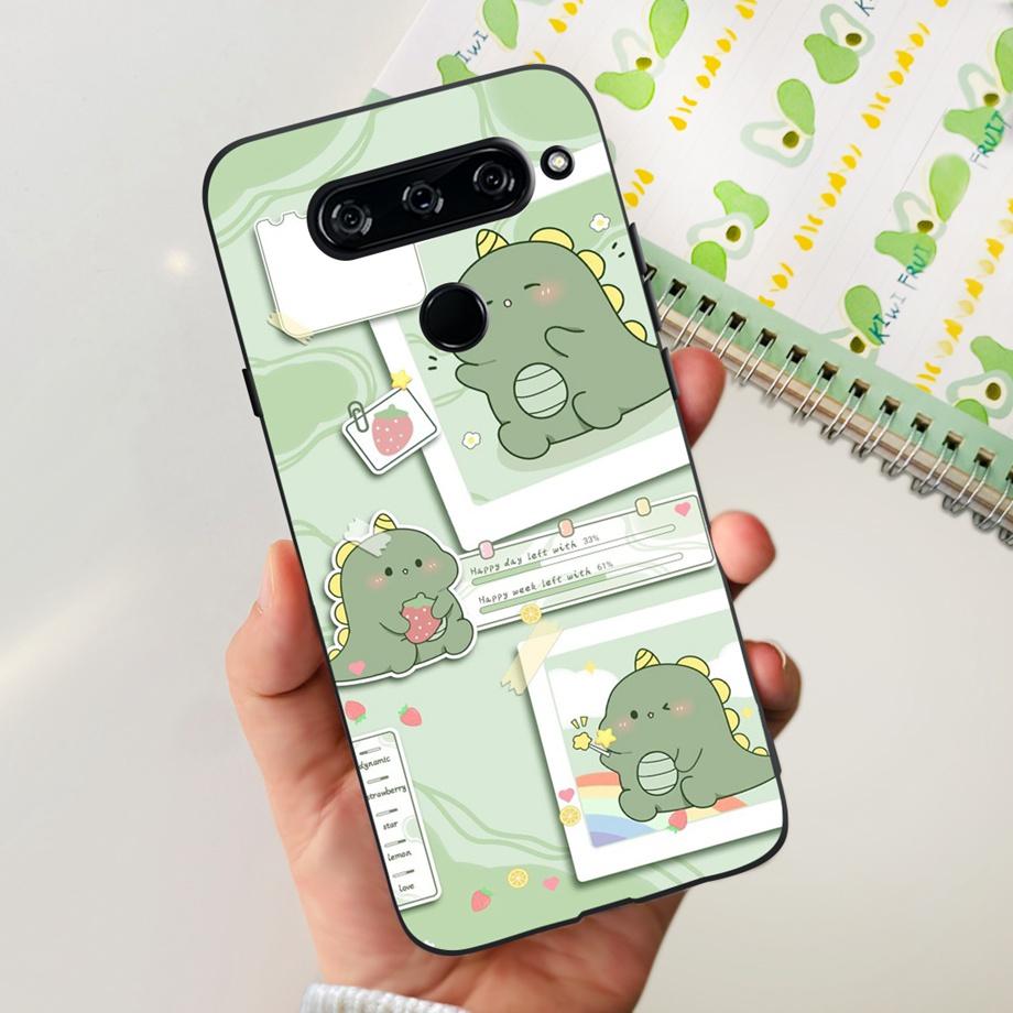 Чехол-крышка для LG V40 ThinQ Для LG V35 V35+ ThinQ Мягкие ТПУ Силиконовые Чехлы Модный Цветочный Милый Рисунок Funda Для LGV40 ThinQ Capa