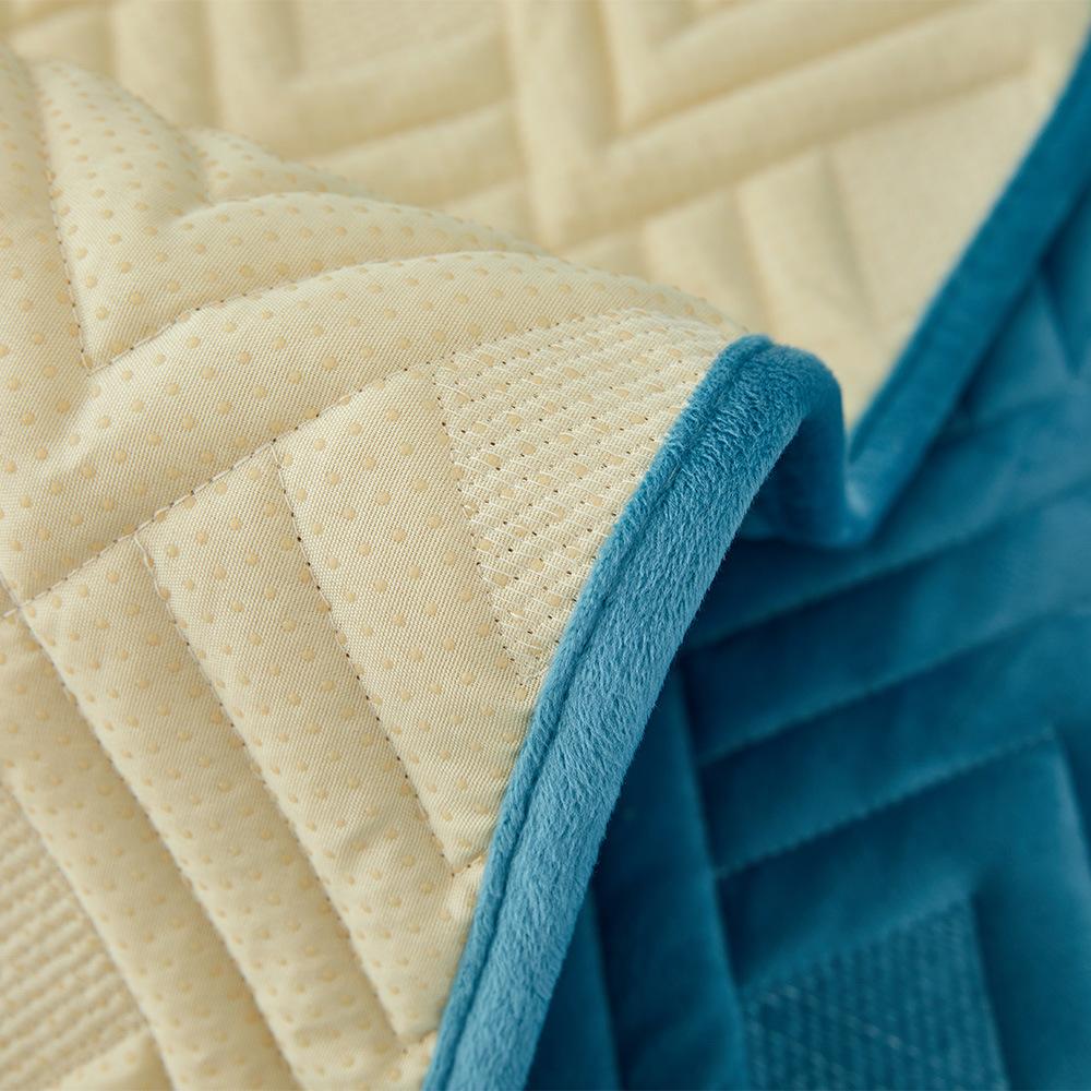 Зимняя хрустальная бархатная подушка для дивана, однотонная, простая, современная, плюшевая, утолщенная, нескользящая, чехол для дивана, полотенце